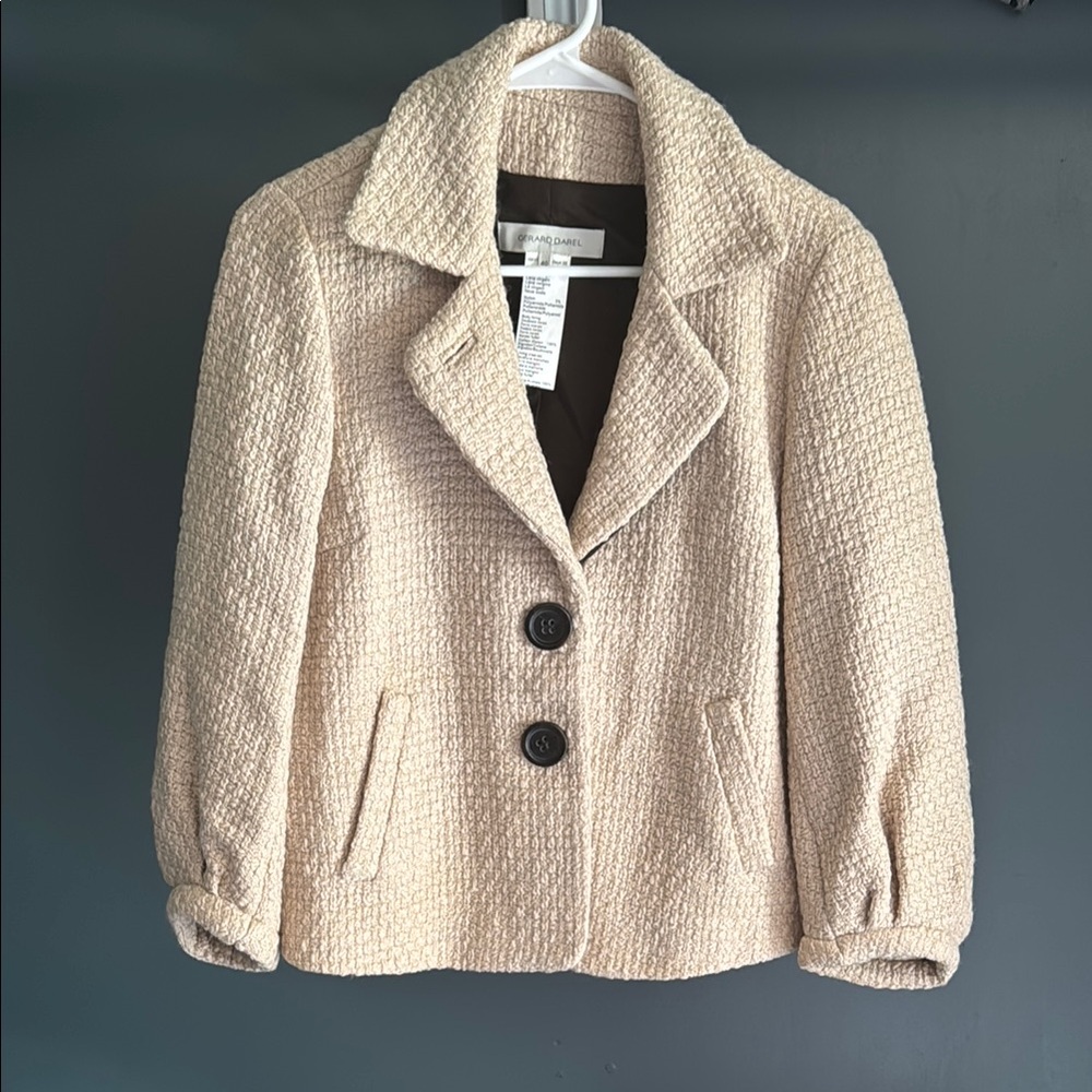 Gerard Darel Beige Textured Blazer